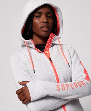 Superdry Storm Heritage Cipzár Női Kapucnis Pulóver Fehér | DAUYM1572